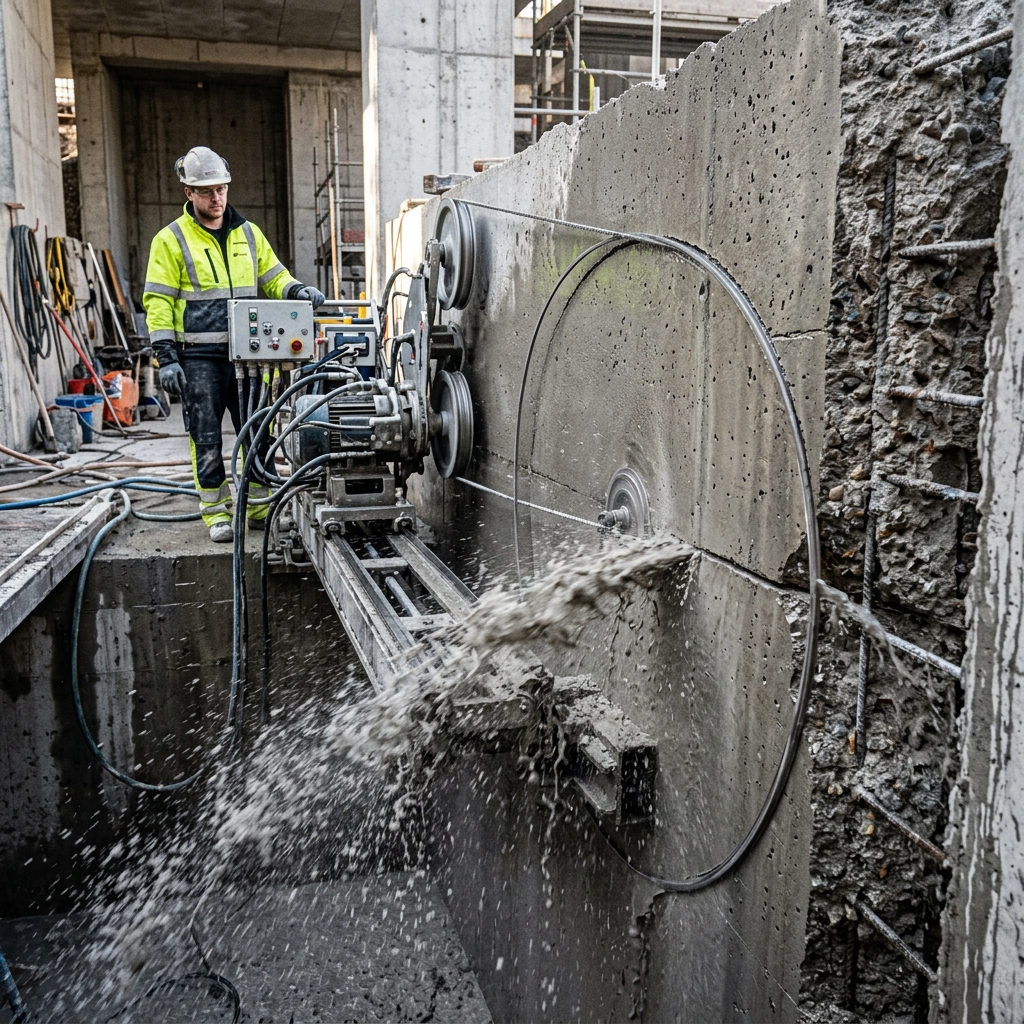 Controlled Demolition on excavation site